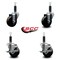 Service Caster 3.5'' Phenolic Wheel Swivel 1'' Expand Stem Caster Set 2 Brakes, 4PK SCC-EX20S3514-PHS-2-TLB-2-1 - alternate 3